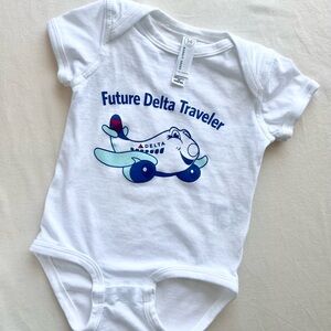 Delta Airlines Baby White One Piece
